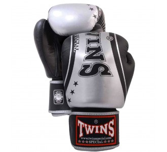 Боксерские перчатки Twins Special с рисунком (FBGV-TW4 white/black)